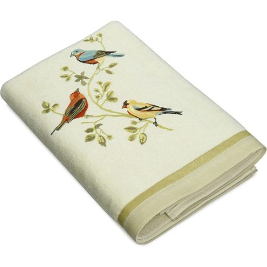 Linens Gilded Birds Bath Towel